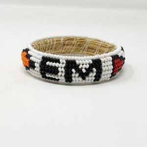 Vintage | Southwestern-style “EM” beaded bangle bracelet